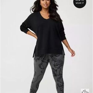 Torrid Deep Black V-Neck Sweatshirt, brand new with tag. Size 3 (22/24) So soft!